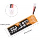 Batterie 1S 3.8V HV 50C 550mAh